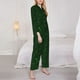 thumbnail image 3 of Fotbe Emerald Green Sparkling Conjunto de Pijama de Manga Larga para Mujer con Estampado, Ropa de Dormir de 2 Piezas, Conjunto de Casa Suave y Cómodo con Bolsillos-Small, 3 of 7