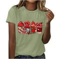 thumbnail image 2 of Adult Fashion Short Sleeve Round Neck Valentine's Day Printing Casual Blouse T-Shirt Tops Shirt, 2 of 5