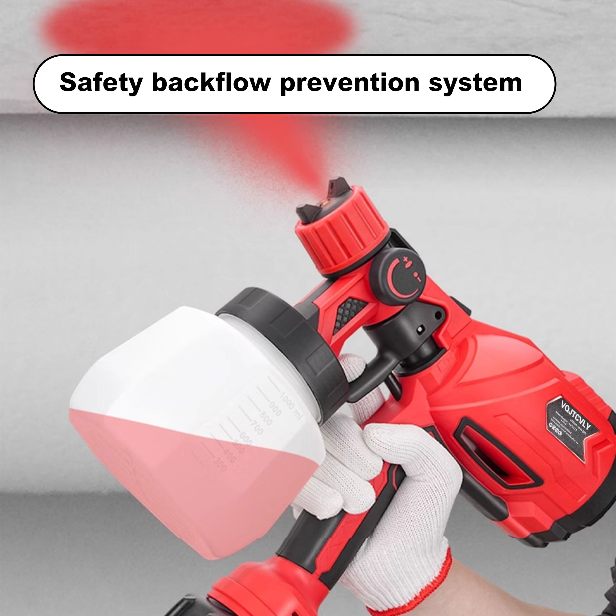 ODEB Cordless HVLP Paint Sprayer with 1200ml Container photo 4