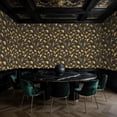 thumbnail image 5 of Peel and Stick Wallpaper Graceful Ginkgo Leaves Vines Metallic Gold Dark Wall Mural 17.7in x 9.8ft Self Adhesive Removable Wall Paper Renter Friendly Wallpaper for Nursery Bedroom Cabinets, 5 of 8