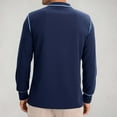 thumbnail image 5 of uikmnh Men T Shirts Men's Knit Solid Color Long Sleeve Casual Button Down Shirt Loose Fit Round Neck Comfortable Winter Wear Top for Daily Outings Cotton T Shirts Size:M, 5 of 8