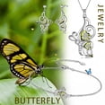 thumbnail image 5 of Beautlace Butterfly Heart Jewelry Set,925 Sterling Silver August Peridot Birthstone Pendant Necklace/Earrings/Bracelet Set Cute Animals Jewelry Gift for Women, 5 of 7