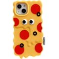 thumbnail image 1 of Funda de silicona suave ultra gruesa con para Apple Color de dibujos animados 3D Lindo Encantador Divertido Adorable Kawaii Niños Niñas Niños (pizza amarilla, para iPhone 13 Pro), 1 of 5