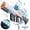 Pump & Electric White, variant on WonderStone 2-in-1 Large Electric Water Blaster, Automatic Light-Up Waterproof Design,25–32 ft Spray Range, Powerful Squirt Machine for Kids& Adults Ages 8+, Perfect for Pool & Beach Games, White