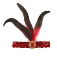 thumbnail image 3 of Unique Bargains Christmas 1 Pc Headband Feather Sequins Hairband for Women Red, 3 of 5