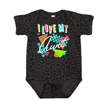 

Inktastic I Love My Aunt- 80s Retro Style Gift Baby Boy or Baby Girl Bodysuit