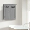 thumbnail image 2 of Elegant Home Fashions Dawson Contemporary Wooden Removable Hanging Storage Cabinet with Two Doors for Bathrooms, Vanities, Hallways, Gray, 7" x 20" x 24", 2 of 4