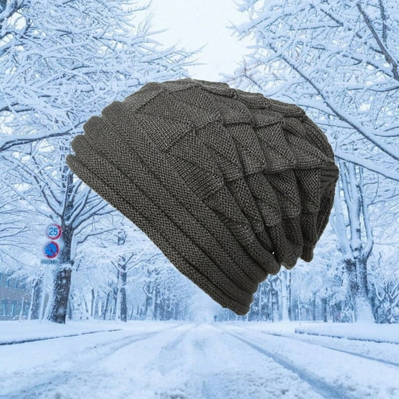 Kelon Winter Knit Cuffed Cap, Solid Color Daily Beanie, Comfortable Casual Headwear for All Occasions, One Size Bomber Hats
