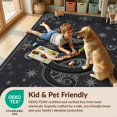 thumbnail image 4 of Design&I 6'x9' Washable Area Rug Snake Gothic Round Spiral Occult Symbols Enchanted Witch Moody for Dining Room, Under Table, Office, Snag-Free, 4 of 7