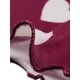 thumbnail image 5 of Vestido de pijama para mujer Inspire Chic con tirantes de espagueti, escote redondo, espalda cruzada, camisón largo, S, corazón rojo, 5 of 6