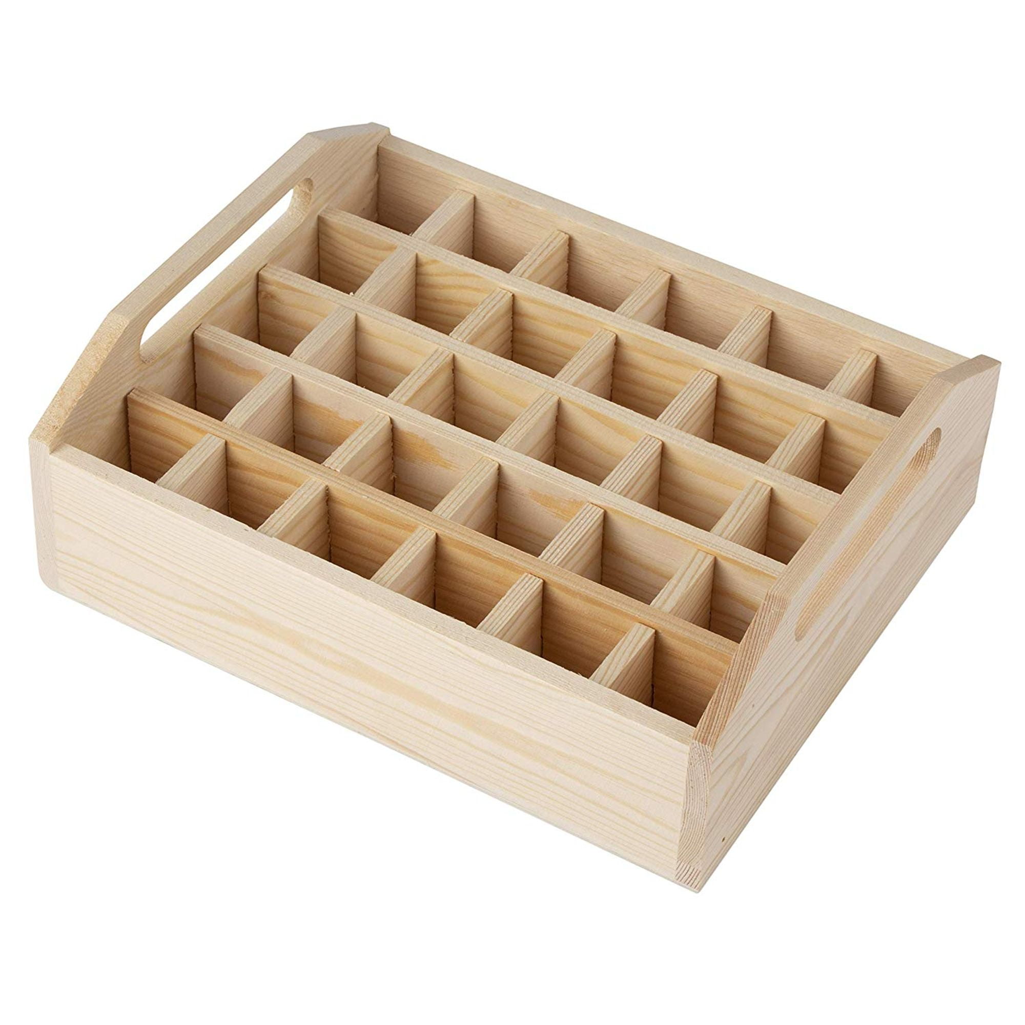 6//9 Compartment Organizer Storage Wooden Tray Unpaited Storage Box Containers
