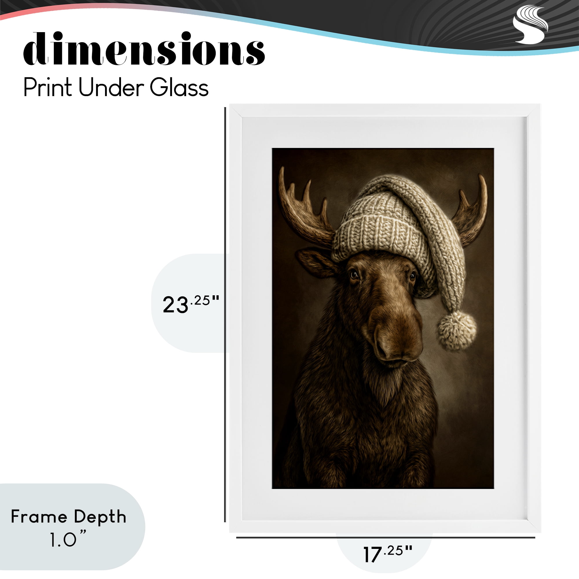 Stupell Industries Northwood Gentle Giant White Framed Print Under Glass, design by Kelley Parker