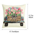 thumbnail image 4 of Throw Pillow Cover 18x18 Inch Spring Summer Floral Print Soft Breathable Fade-Resistant Decorative Pillowcase for Couch Sofa Bedroom by MPOISVA, 4 of 6