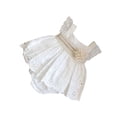 thumbnail image 3 of Kmbangi Baby Girl?s Solid Color Flower Skirt Hem Lace Sleeveless Romper, 3 of 10