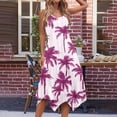 thumbnail image 3 of Staron Robes Décontractées pour Femmes en Liquidation à Moins de 10 $ Robe Sans Manches Évasée Hawaïenne de Printemps Ample et Fluide Taille Haute pour Fête avec Poches Rose Vif G, 3 of 6