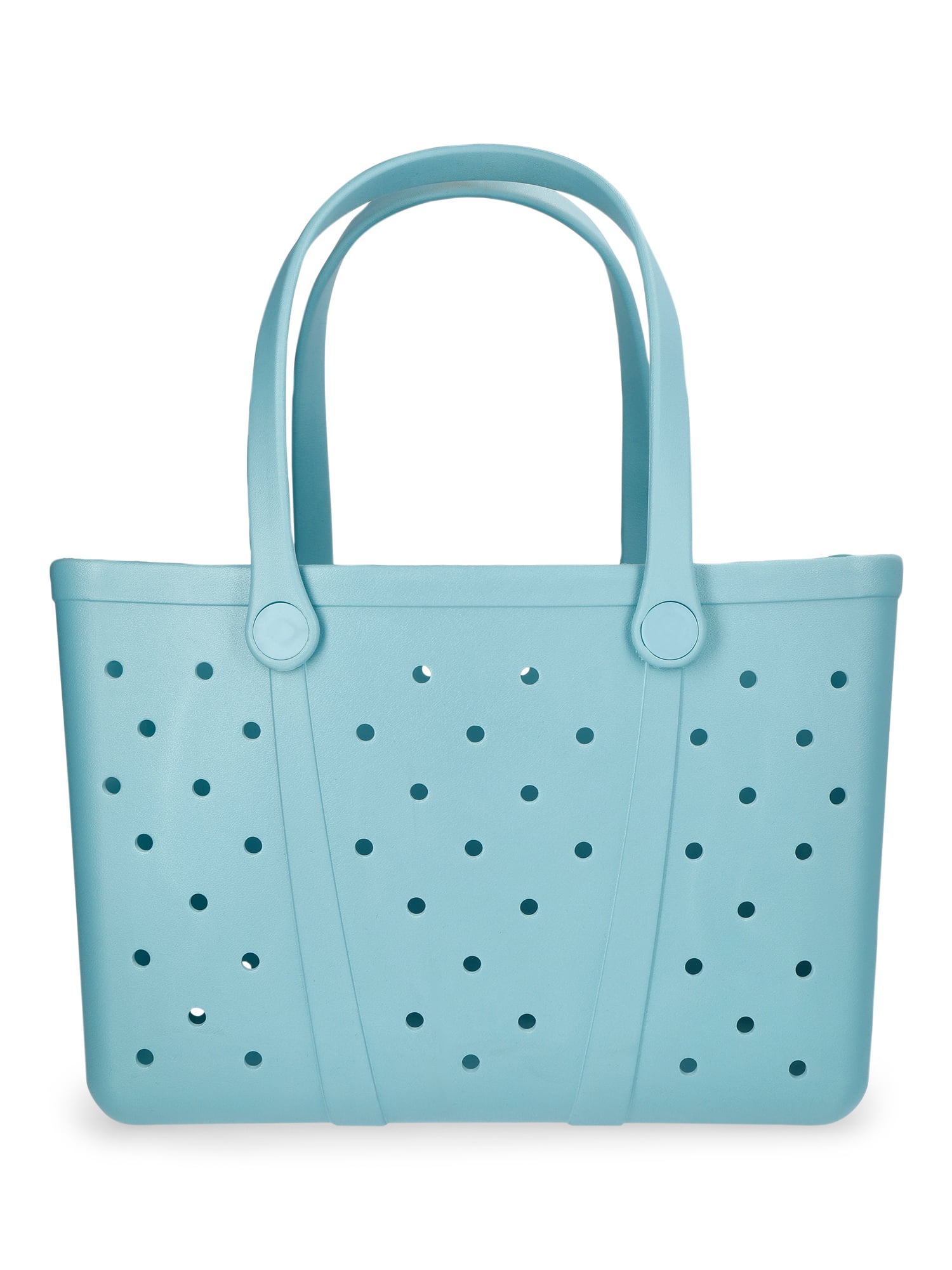 Time and Tru Women's Waterproof EVA Beach Tote Bag, Dark Teal