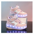 thumbnail image 4 of Kids Roller Skates Light up Shoes with Wheels Shoes LED USB Charging Roller Sneakers for Girls Boys Birthday Christmas Gift, 4 of 12