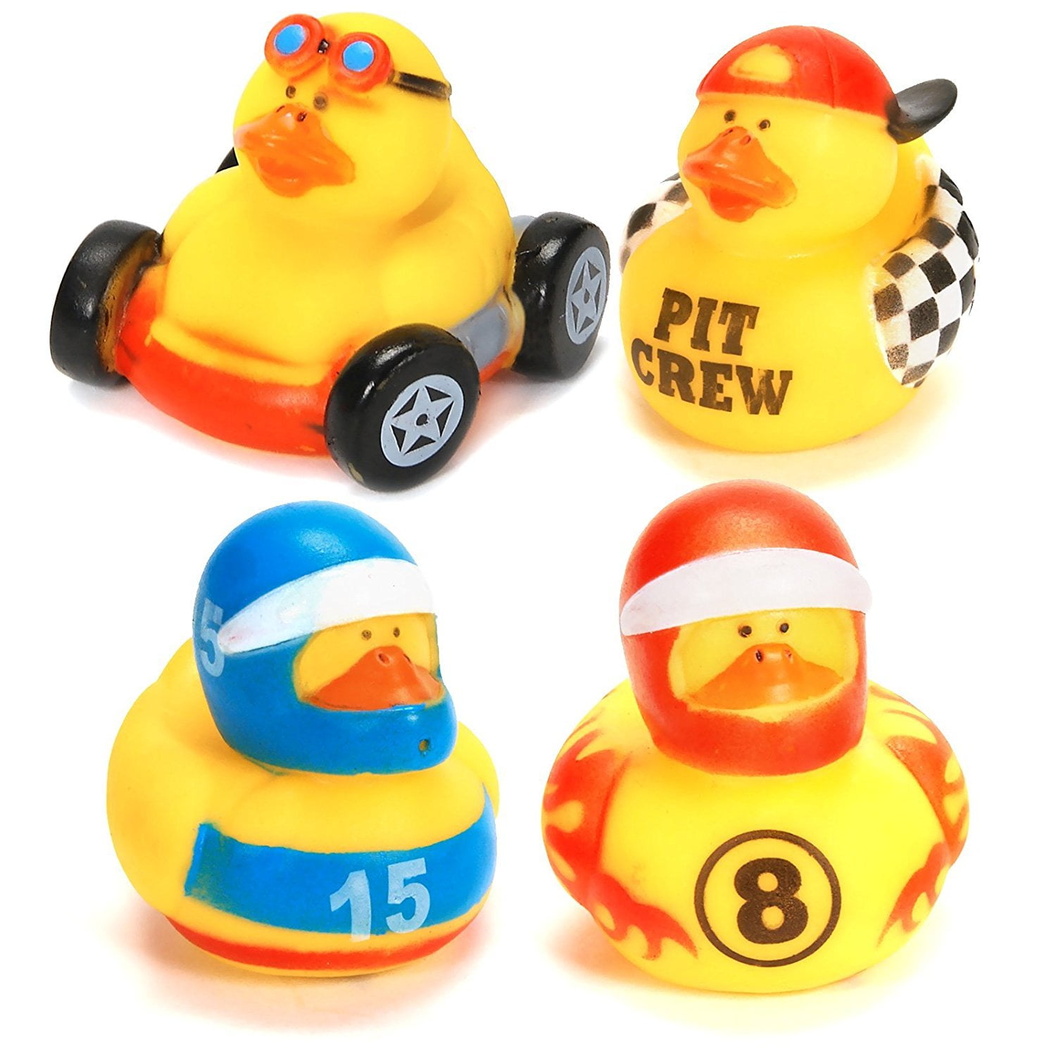 Rubber Ducky Duck Duckie Race Car Birthday Party Favors Set (12 Piece