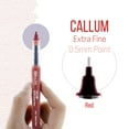 thumbnail image 4 of BAZIC Callum 0.5mm Rollerball Pen, Red Ink Needle Tip Fine Point Ink Pens (2/Pack), 24-Packs, 4 of 7