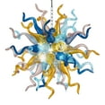 thumbnail image 2 of Longree 6-Light Art Deco Adjustable Height LED Multicolor Circular Indoor Pendant Light, 2 of 8