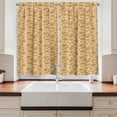 thumbnail image 2 of Ambesonne Spring Kitchen Curtains, Pastel Silhouettes Pattern, 55"x39", Pale Coffee and Pale Pink, 2 of 3