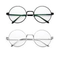 thumbnail image 1 of Gafas Pro Acme Retro con montura redonda de metal, color azul, bloqueo de luz, 1 of 5