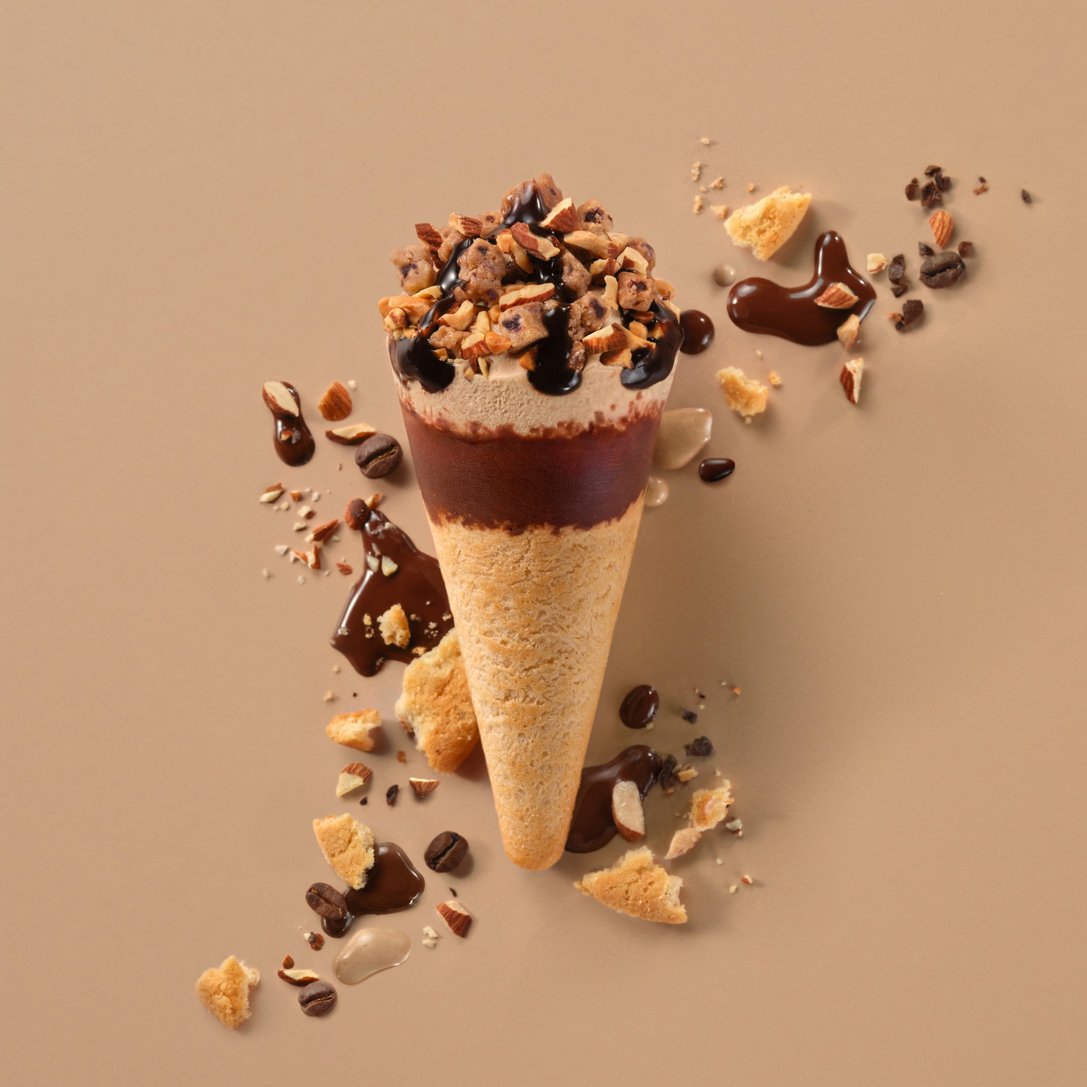 Haagen Dazs Coffee Butter Cookie Ice Cream Cone Dessert, 4 Count Package