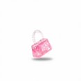 thumbnail image 2 of Mini Glitter Squishy Handbag Toy with Beaded Handle, 1-Piece Pink Sparkle Design, for Girls, Relaxation Squeeze Toy, 2 of 3