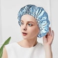 thumbnail image 4 of Shower Cap, 4-Pack Shower Caps for Women, Double Waterproof Layer Shower Cap, Reusable Hair Caps, 4 of 5
