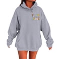 thumbnail image 2 of Third Grade Teacher Hoodies for Women 2025 Fall Winter Back To School Hooded Sweatshirt with Pockets Pullover Tops, 2 of 7