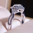 thumbnail image 3 of Womens Alloy Ring With White Crystal Heart Design Electroplated Fashion Jewelry Accessory With Crystal Sparkle, 3 of 7