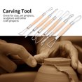 thumbnail image 4 of Zyyini Clay Tool,Carving Tool,Double Head Ribbon Tool Wooden Handle Wax Pottery Clay Carving Sculpture DIY Craft Set, 4 of 10