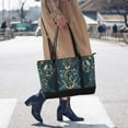 thumbnail image 4 of FORMRS Canvas Laptop Tote Bag for Women with 15.6" Computer Compartments Shoulder Handbag, Shadowy Forest Pattern, 4 of 7