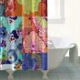 thumbnail image 5 of Extra Long Boho Shower Curtain 72x84 Inches - Vintage Floral & Tropical Leaves Pattern, Waterproof Bohemian Bathroom Decor with 12 Hooks, Tribal Rustic Style, 5 of 5