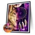 thumbnail image 2 of Cuadros Decorativos Kit de pintura de diamante 5D, atrapasueños de lobo DIY, taladro redondo completo, artes de mosaico Sywqhk Nuevos Originales, 2 of 9