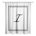 thumbnail image 2 of Creative Products Classic White Monogrammed Shower Curtain - I, 2 of 7