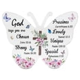 thumbnail image 2 of Lillian Vernon Acrylic Butterfly Deco with Bible Verse - Faith, Religious, Decoration, Home, Gifts, 3 3/4 x 5"W, 2 of 3