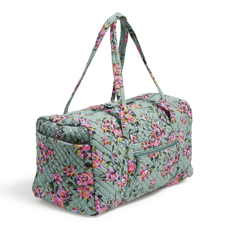 Vera Bradley Women's Recycled Cotton Large Travel Duffel Bag Rosy