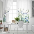 thumbnail image 5 of Fsddascl Navy Blue Wildflowers Blackout Curtains for Bedroom/Living Room, Thermal Insulated Kitchen Curtains, Spring Pastoral Botanical Floral Grommet Darkening Window Treatment Drapes 52"x63"x2, 5 of 6