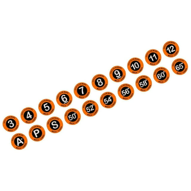 Maoww Golf Pole Marker Removable Sign Clip Durable for Golfer Gift Giveaways Black Round Orange