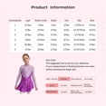 thumbnail image 5 of Haitryli Kids Girls Figure Skating Gymnastics Dance Dress Competition Performance Long Sleeve Color Block Mesh Patchwork Leotard Gray&Black 14, 5 of 5