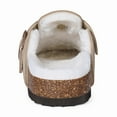 thumbnail image 5 of Litfun Women's Faux Fur Lined Suede Clogs Fuzzy Cork Footbed Mules Slip On Winter Potato Shoes, Taupe, 5 of 7