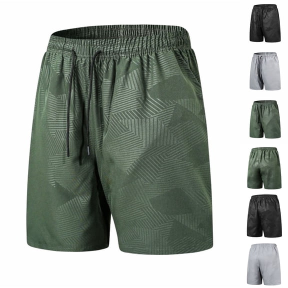 RYDCOT Men's Athletic Gym Nylon Shorts - Waterproof Quick Dry Black Casual Basketball Shorts with Pockets for Running Workout Activewear Gray