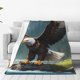 thumbnail image 1 of Balery Forest River Bald Eagle Manta de Felpa Suave y Acogedora – Cobija de Franela Aterciopelada para Cama, Lavable y Cálida para Sofá, Mascotas, Transpirable-40"x30", 1 of 7