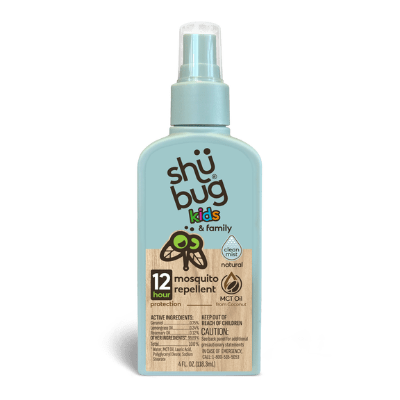 Shubug Kids and Family Clean Mist Insect Repellent Pump Personal Bug Spray 4 FL. OZ.