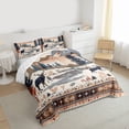 thumbnail image 3 of Homewish Safari Deer Full Size Comforter Sets,Retro Aztec Geometric Bedding Comforter Set,Beige Brown Bedding Sets For Boys Teens,Super Cozy Room Decor Reversible,3 Pieces, 3 of 8