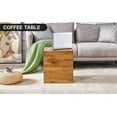 thumbnail image 4 of Coffee Table, Mdf Center Table with Elegance and Natural Fashion, Modern Coffee Tables with 15.7*15.7*17.7 Inches for Living Room,Office, Reception Room,Dark Wood, 4 of 7