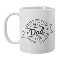 GiftsForYouNow Best Dad Ever Ceramic Coffee Mug White 11oz, Dad Christmas Gifts
