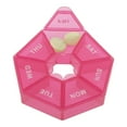 thumbnail image 2 of Unique Bargains 1 Pc Pill Case 7 Grid Polygonal Pill Box Rose Pink, 2 of 6