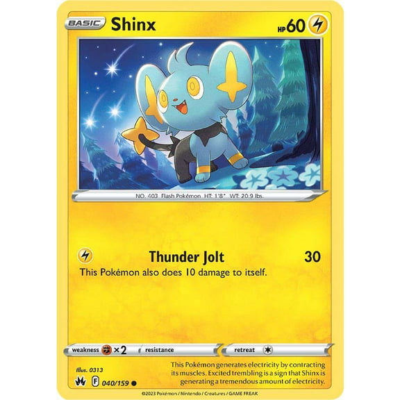 Pokemon Crown Zenith Common Shinx #40